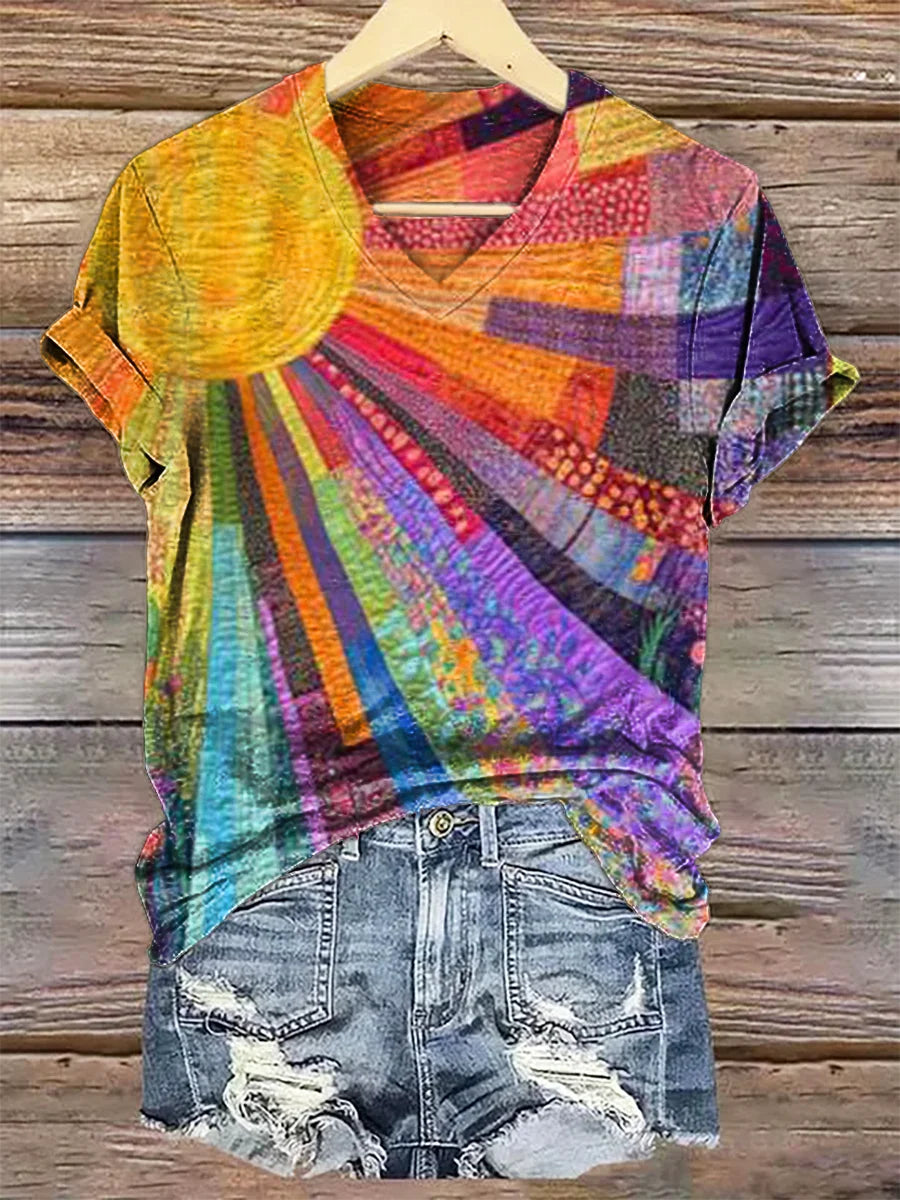 V-neck Casual T-Shirt