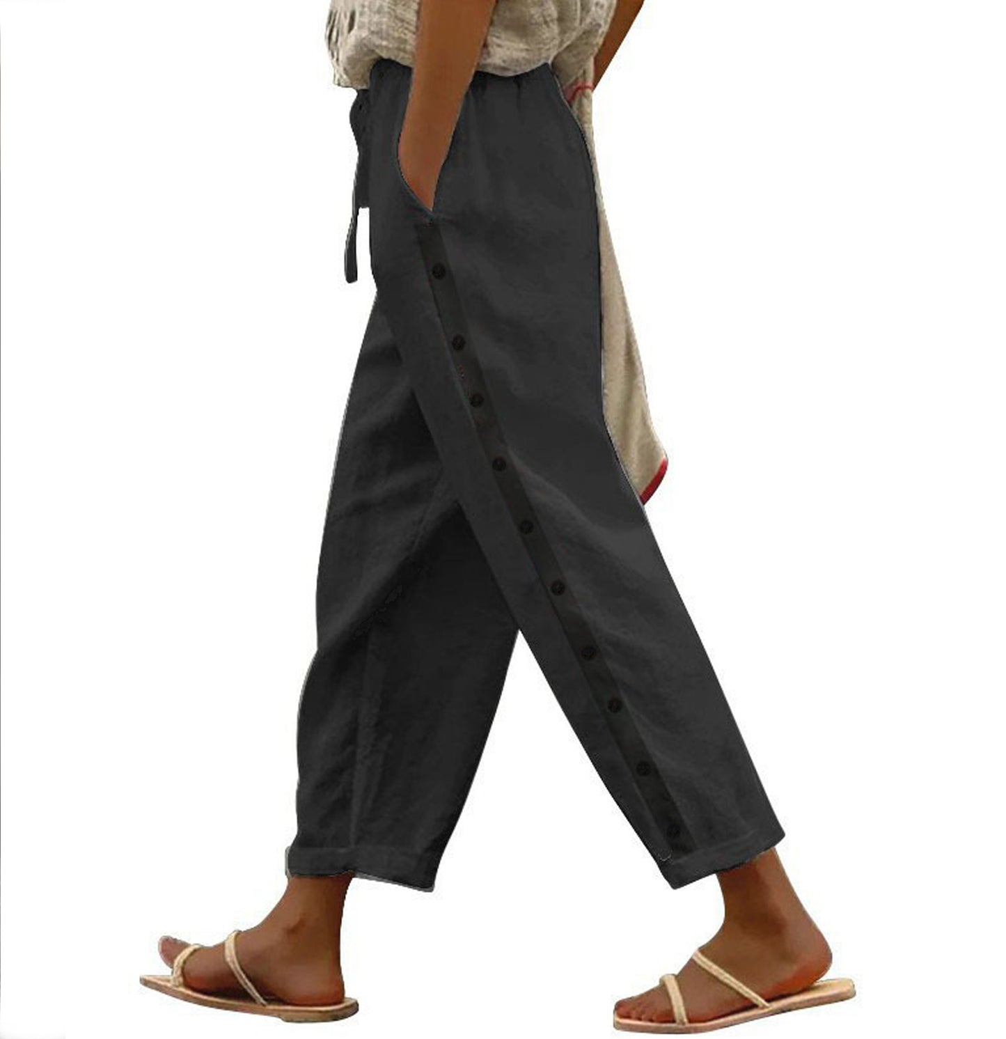 Women's Cotton And Linen Casual Pants