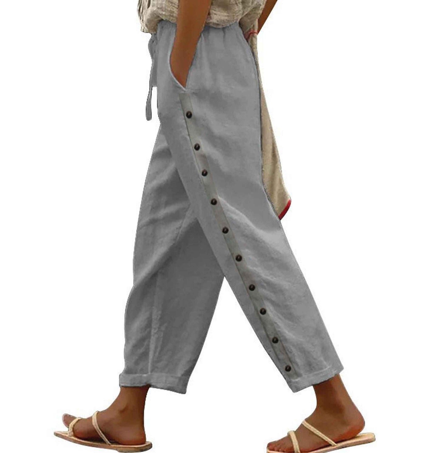 Women's Cotton And Linen Casual Pants