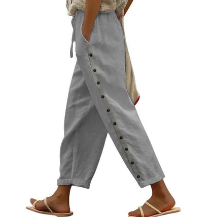 Women's Cotton And Linen Casual Pants