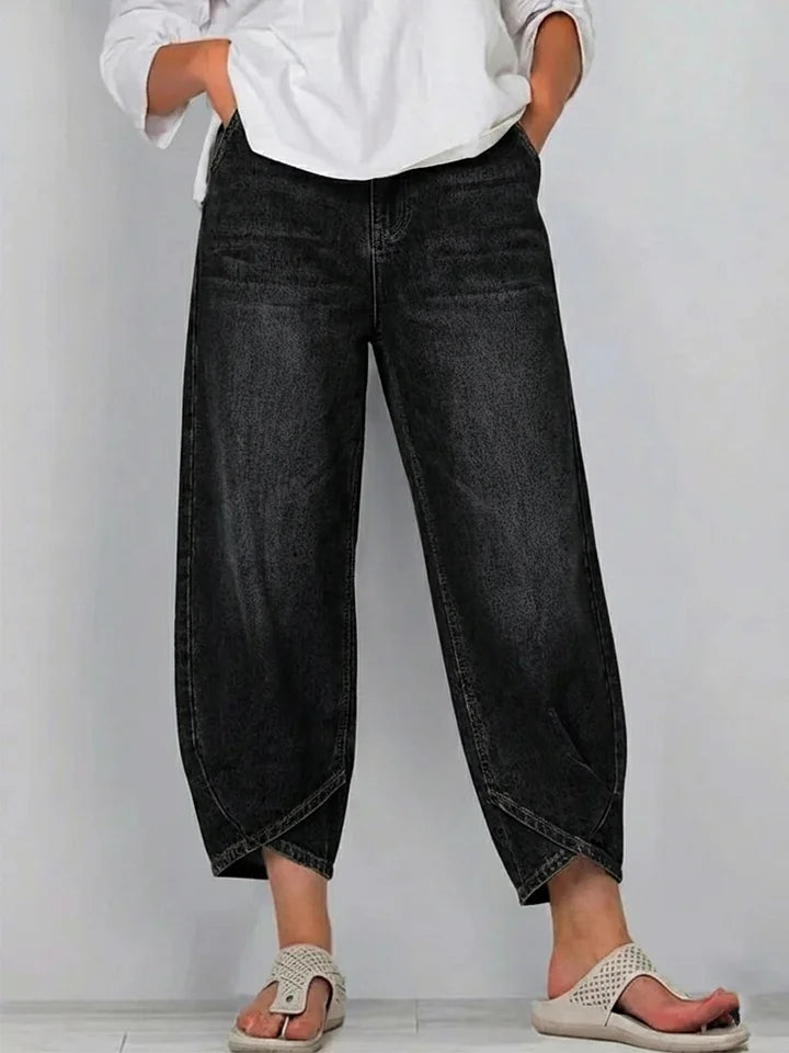 Women's Casual Simple Denim Cotton Pants