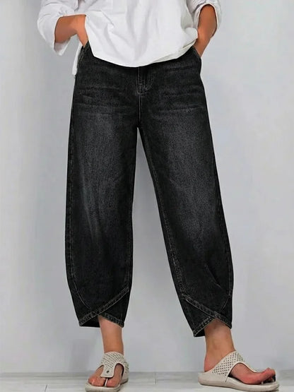 Women's Casual Simple Denim Cotton Pants