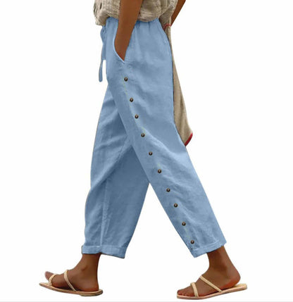 Women's Cotton And Linen Casual Pants