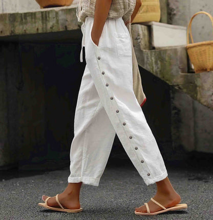 Women's Cotton And Linen Casual Pants